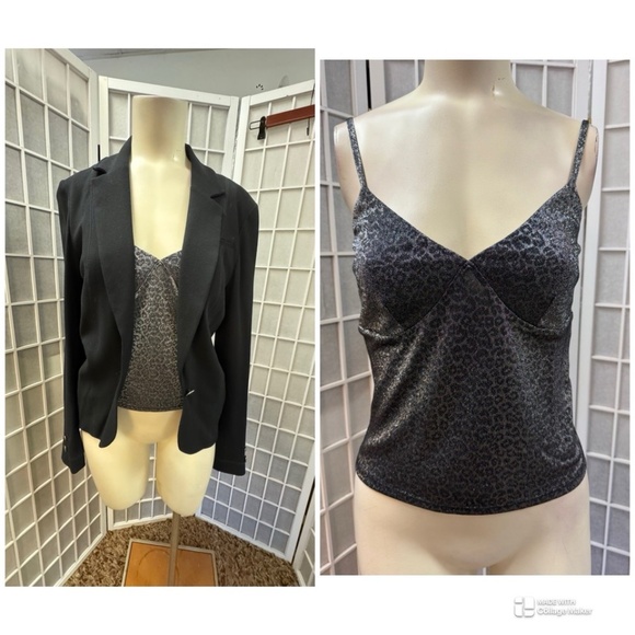 Christian Dior,Long sleeve Jacket +Gray Strappy Wildfable Top Set,Sz S,V Neck.! - Picture 1 of 16